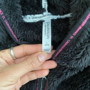 Pink and black Fuzzy hoodie